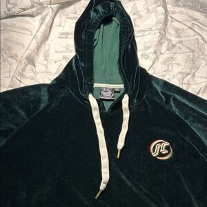 Green Velvet Hoodie with SC Logo
